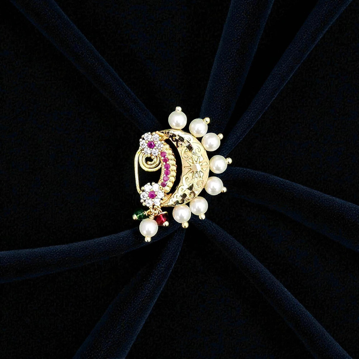 Maharashtrian Nath Pressing Gold polished