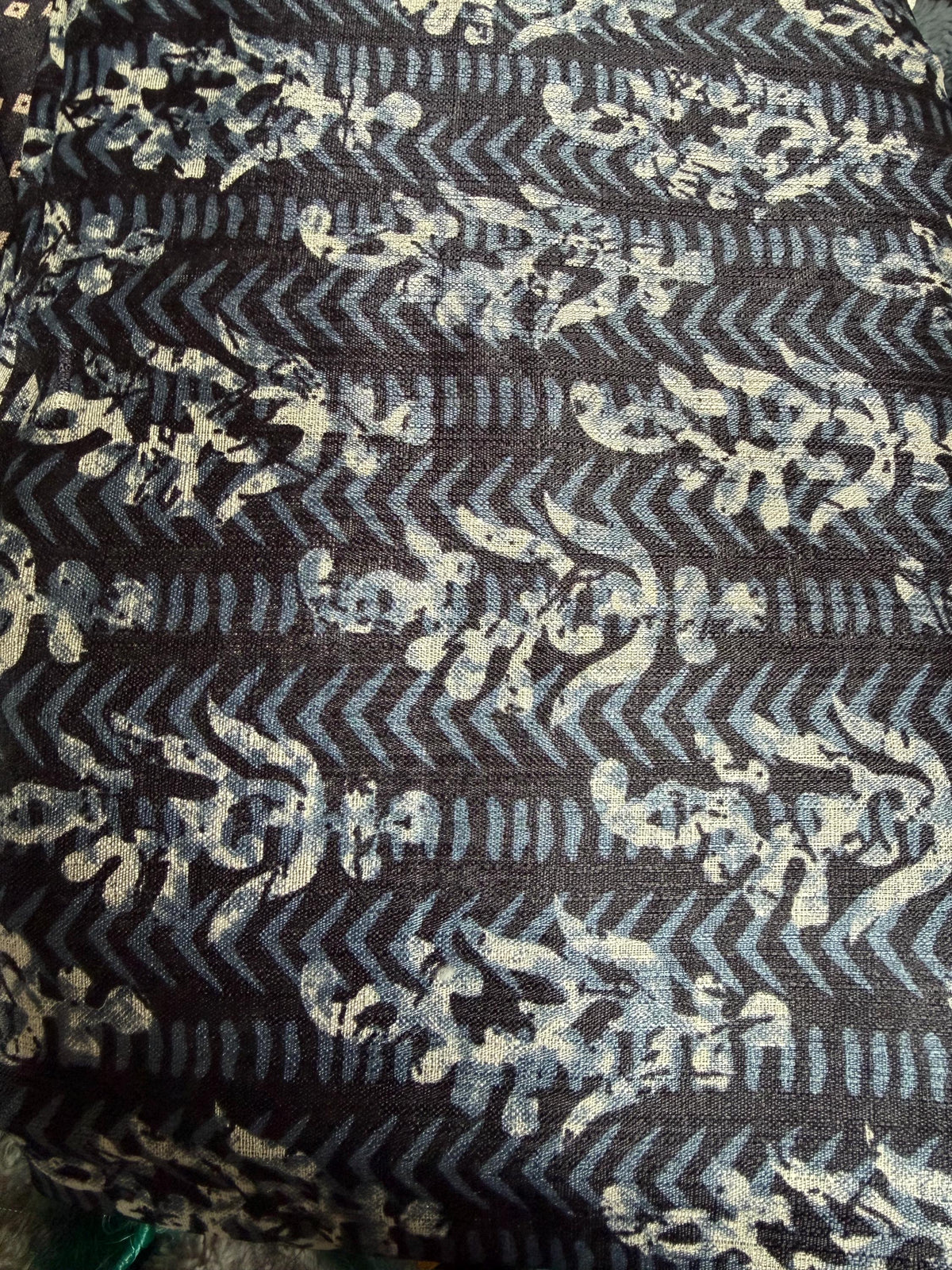 Navy blue floral Printed art silk dupatta/shawl/stole