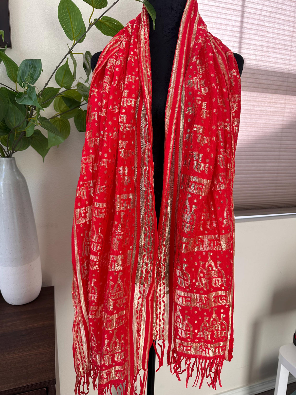 Jai Shree Ram dupatta/shawl/stole in soft lacework