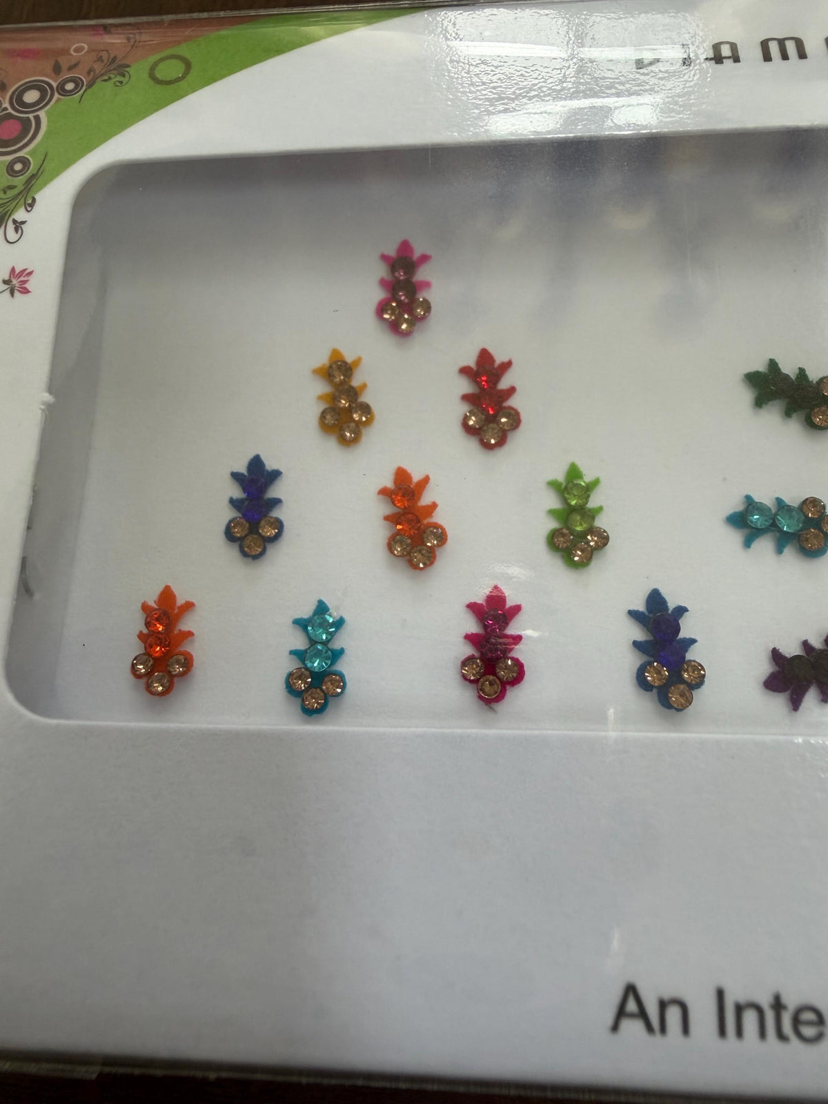 Bindi packet face accessory indian stick on