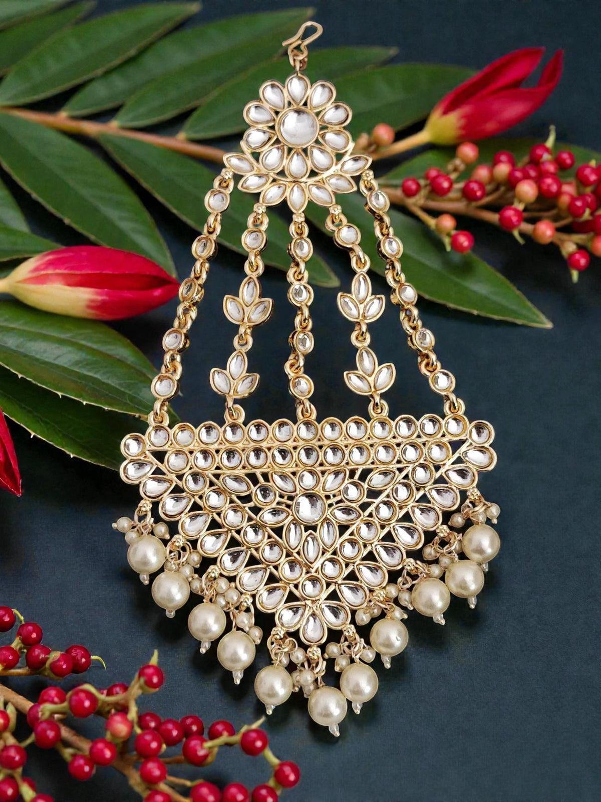 Passa Jhumar Jhoomar head accessory jewelry gold polished