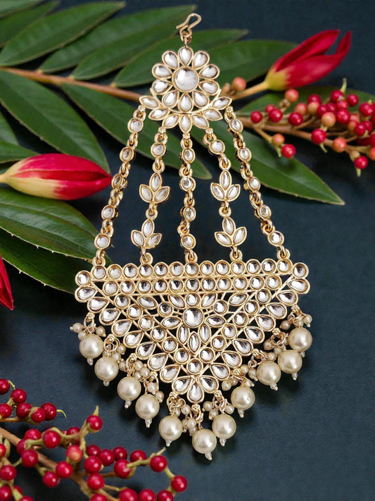 Passa Jhumar Jhoomar head accessory jewelry gold polished