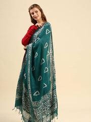 Blended Silk Indigo Batik Dupatta Indigo/shawl/stole