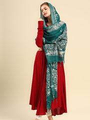 Blended Silk Indigo Batik Dupatta Indigo/shawl/stole