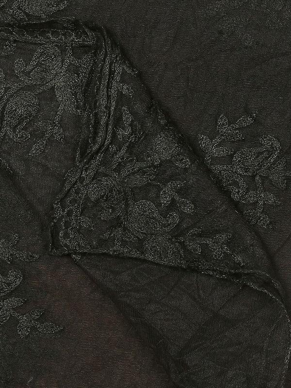 Embroidered Floral Motifs Net Dupatta stole/shawl