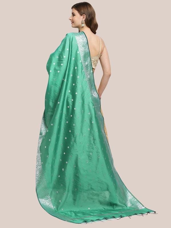 Banarasi Silk Dupatta with Silver Border Dupatta/shawl/stole