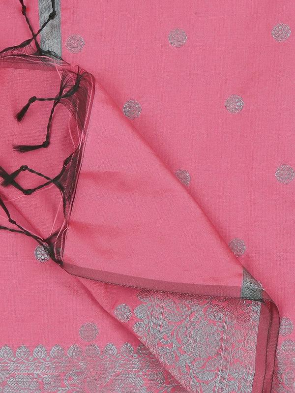 Banarasi Silk Dupatta with Silver Border Dupatta/shawl/stole