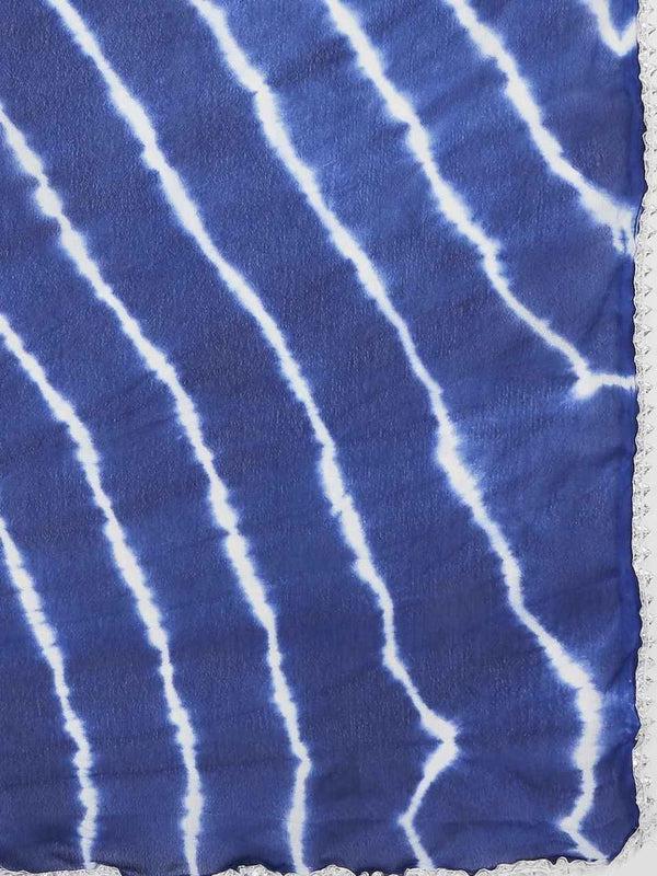 Leharia Chinon Dupatta with Gotta Border