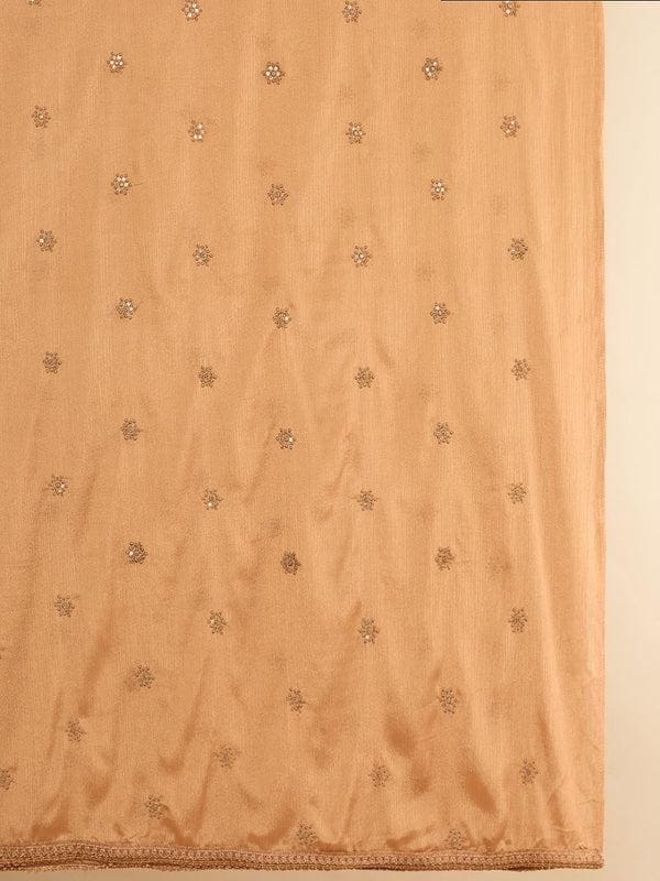 Embroidered Chinnon Dupatta with Subtle Sheen
