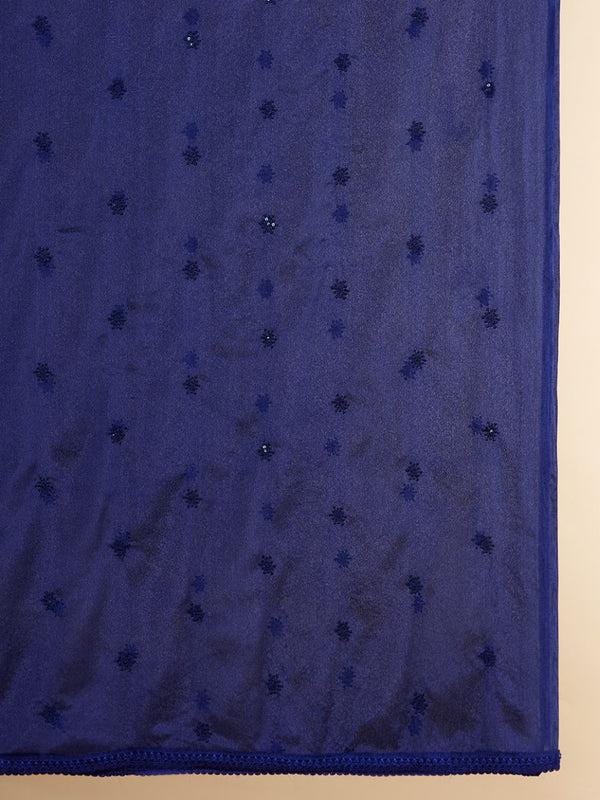 Embroidered Chinnon Dupatta with Subtle Sheen