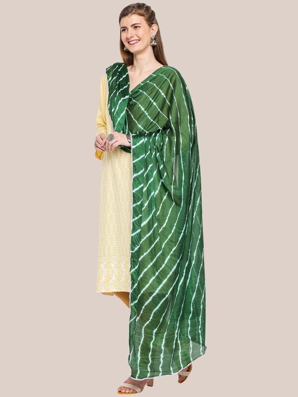 Leharia Chinon Dupatta with Gotta Border