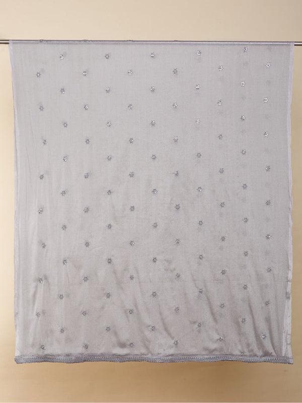 Embroidered Chinnon Dupatta with Subtle Sheen
