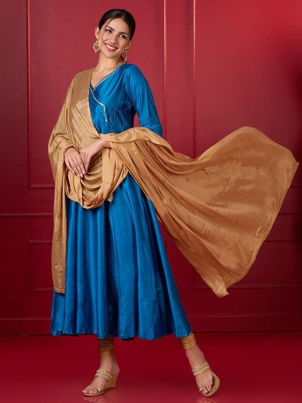 Embroidered Chinnon Dupatta with Subtle Sheen