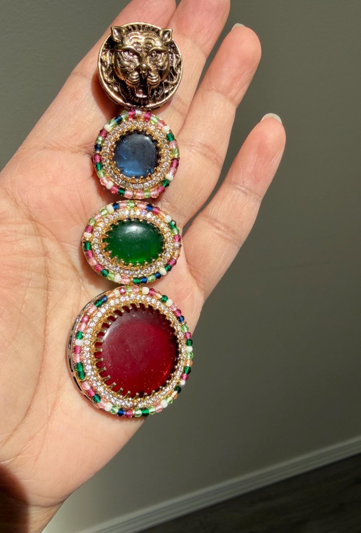 Sabyasachi inspired long earrings two tone