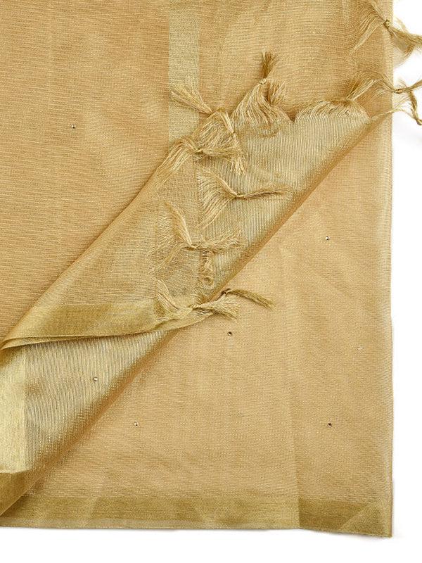 Embellished Tissue Silk Dupatta Gold