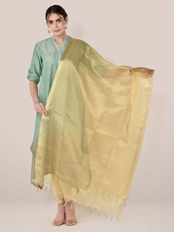 Embellished Tissue Silk Dupatta Gold