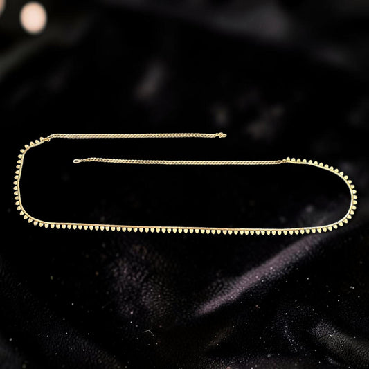 Thin real gold style chain belt waist accessory kamarpatta delicate design