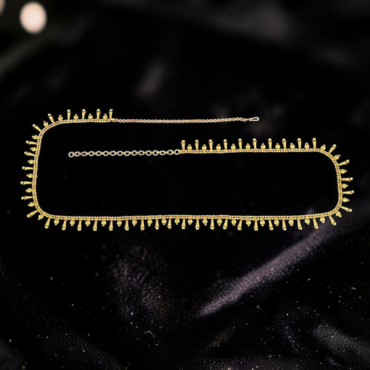 Thin real gold style chain belt waist accessory kamarpatta delicate design