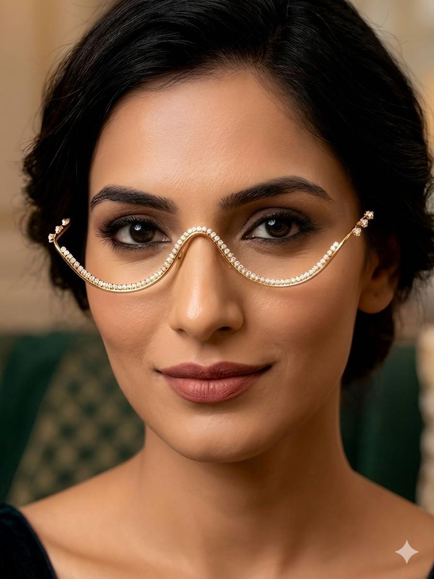 Facelets, face accessory zirconia diamonds, and polished with mehandi plating