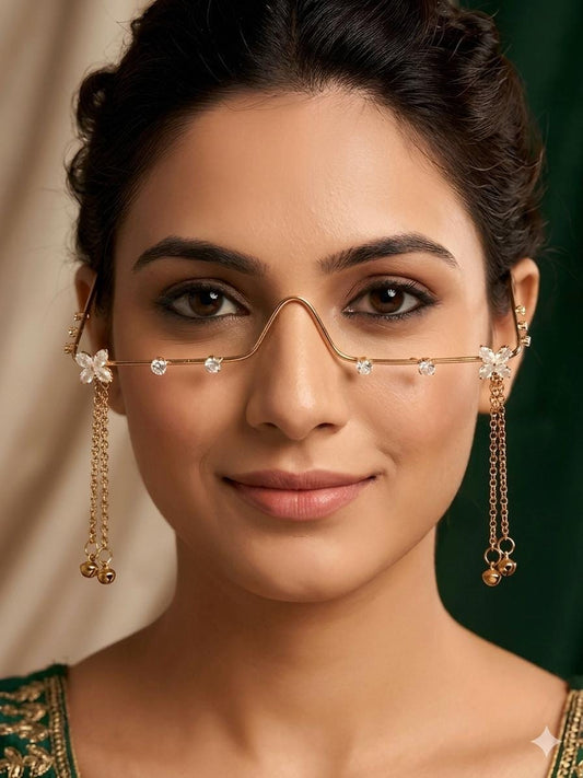 Facelets, face accessory zirconia diamonds, and polished with mehandi plating