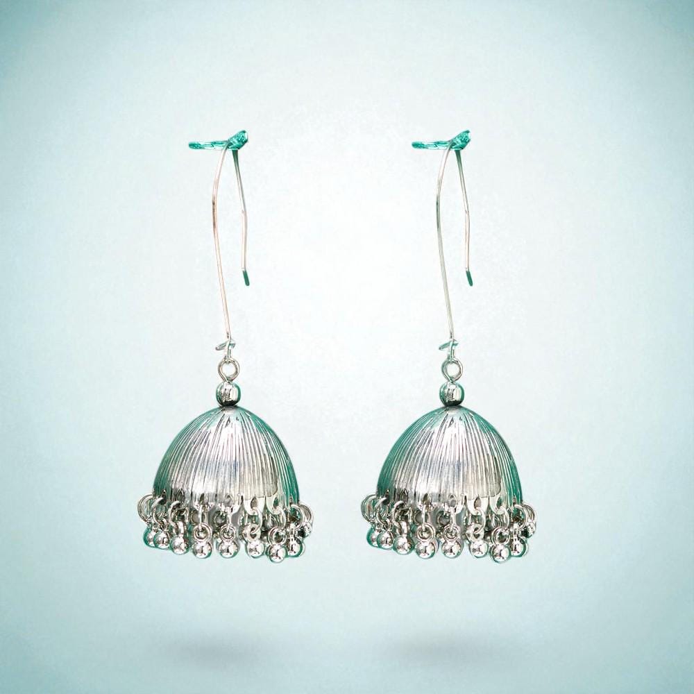 Jhumki With Oxidised Plating