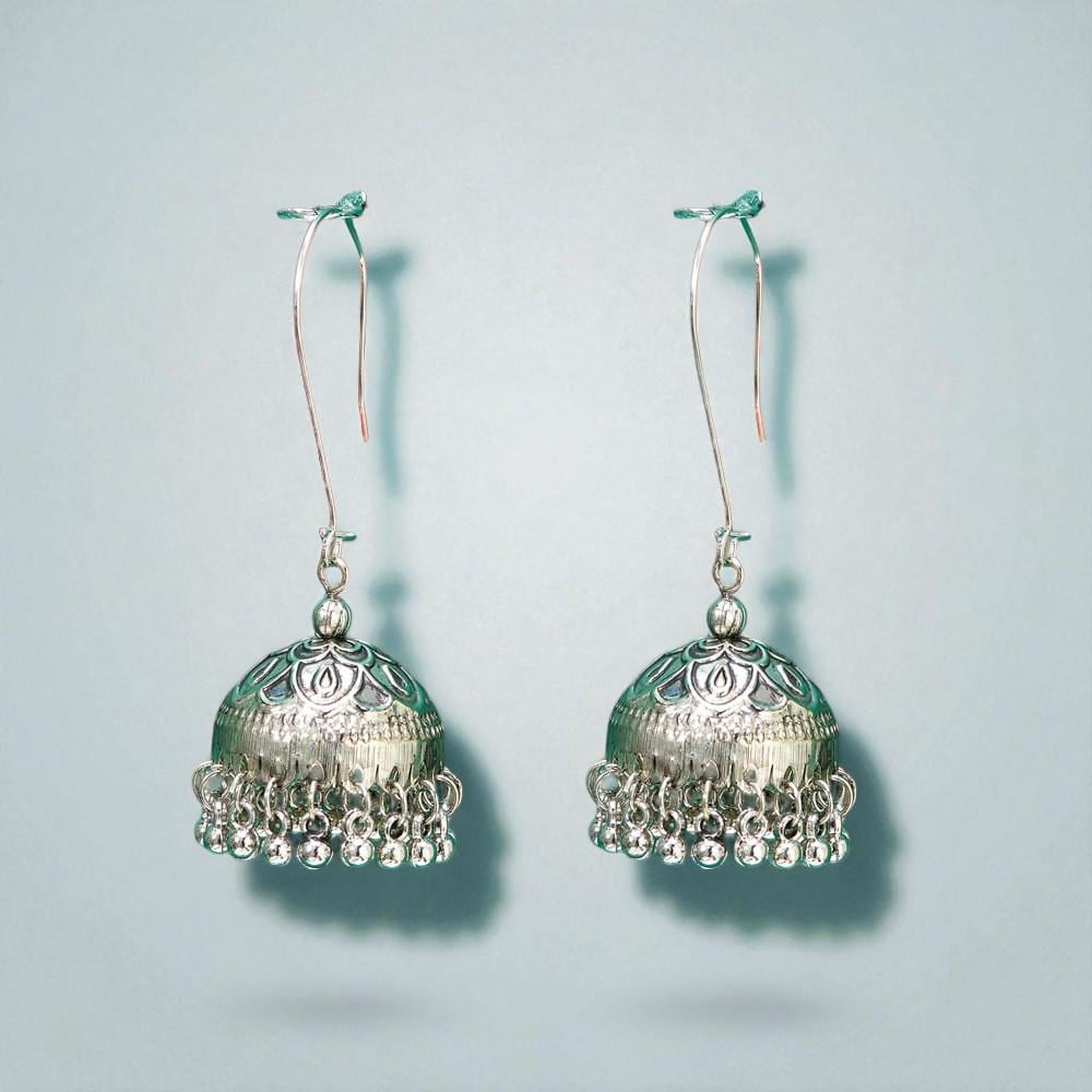 Jhumki With Oxidised Plating