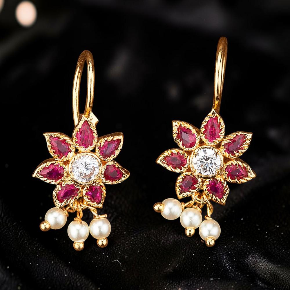 Maharashtrian Bugdi: Gold Plated Earrings