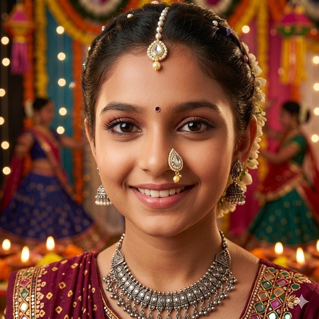 Kundan Nath Pressing Gold polished nose pin