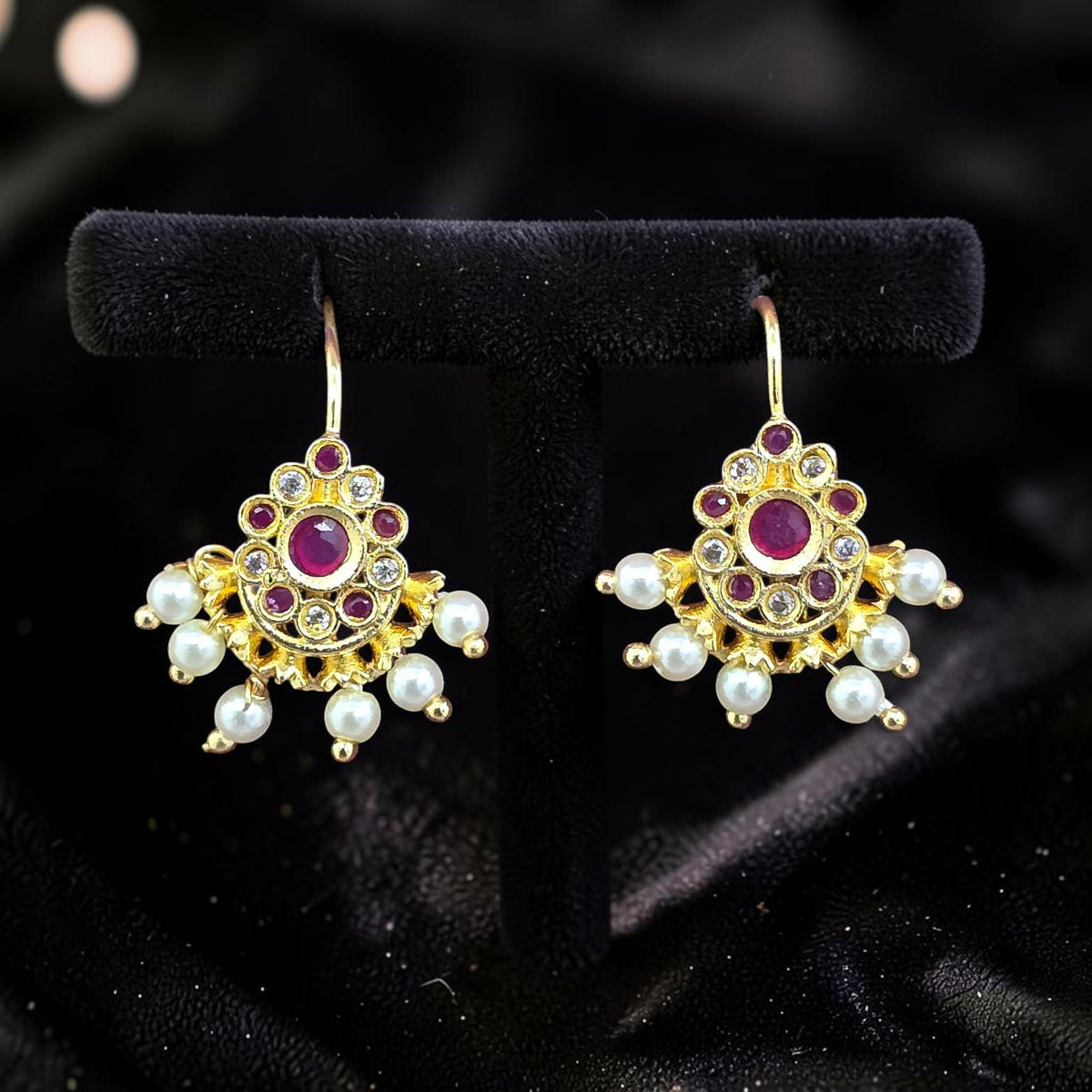 Maharashtrian Bugdi: Gold Plated Earrings