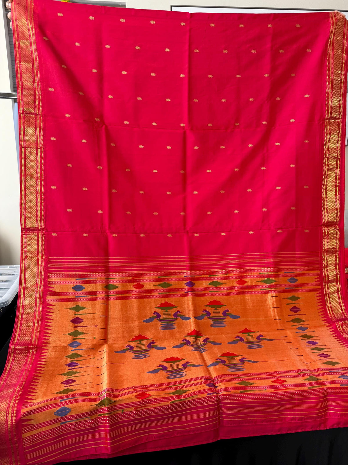Handloom Pure silk Paithani Saree premium quality with traditional pallu