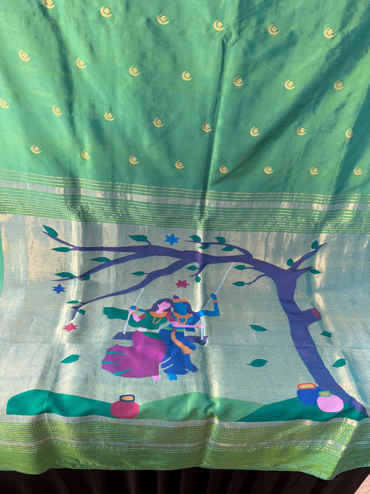 Handloom Pure silk Paithani Saree premium quality with traditional pallu