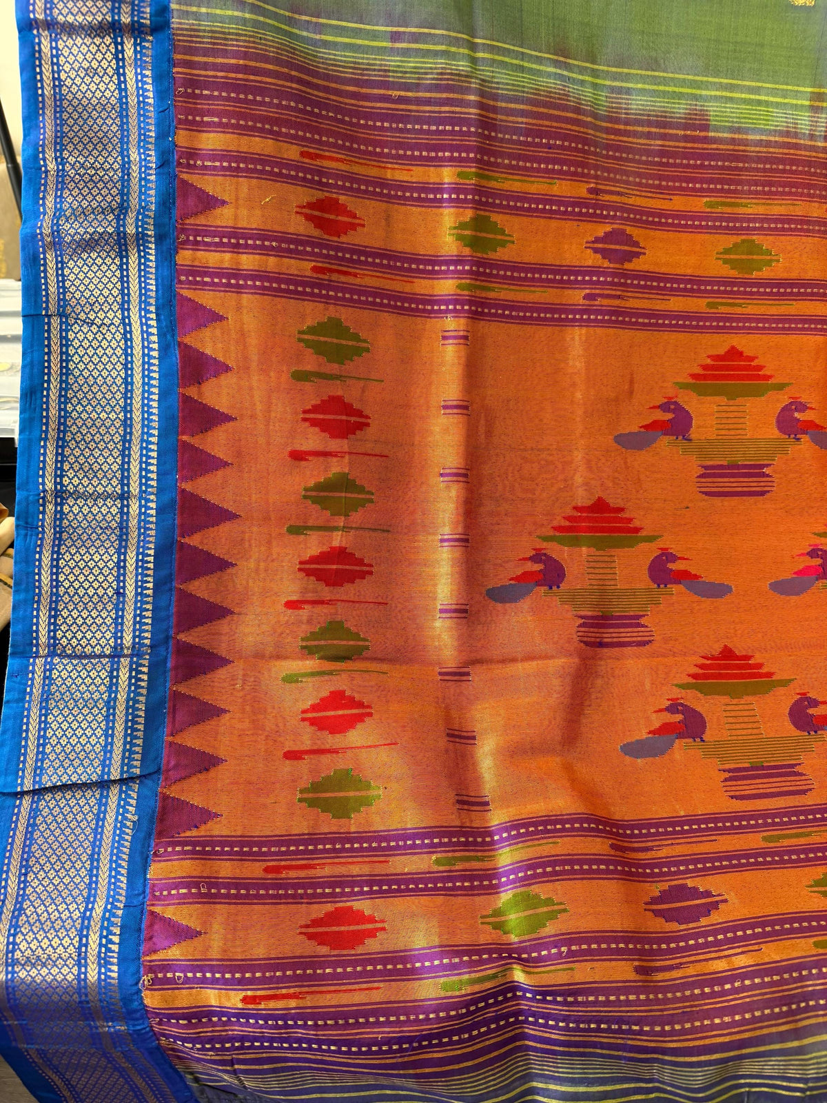 Handloom Pure silk Paithani Saree premium quality with traditional pallu