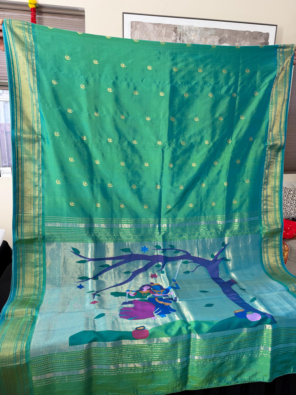 Handloom Pure silk Paithani Saree premium quality with traditional pallu