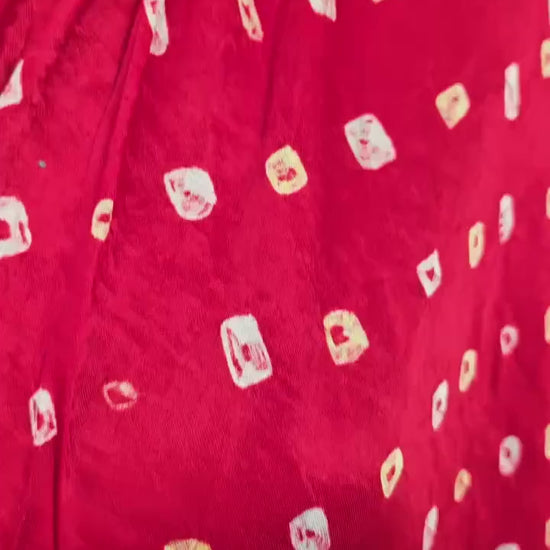 Pure Gajji silk soft handmade handwork Bandhani dupatta stole