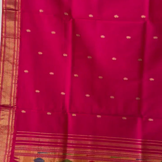 Handloom Pure silk Paithani Saree premium quality with traditional pallu