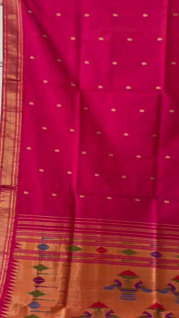 Handloom Pure silk Paithani Saree premium quality with traditional pallu