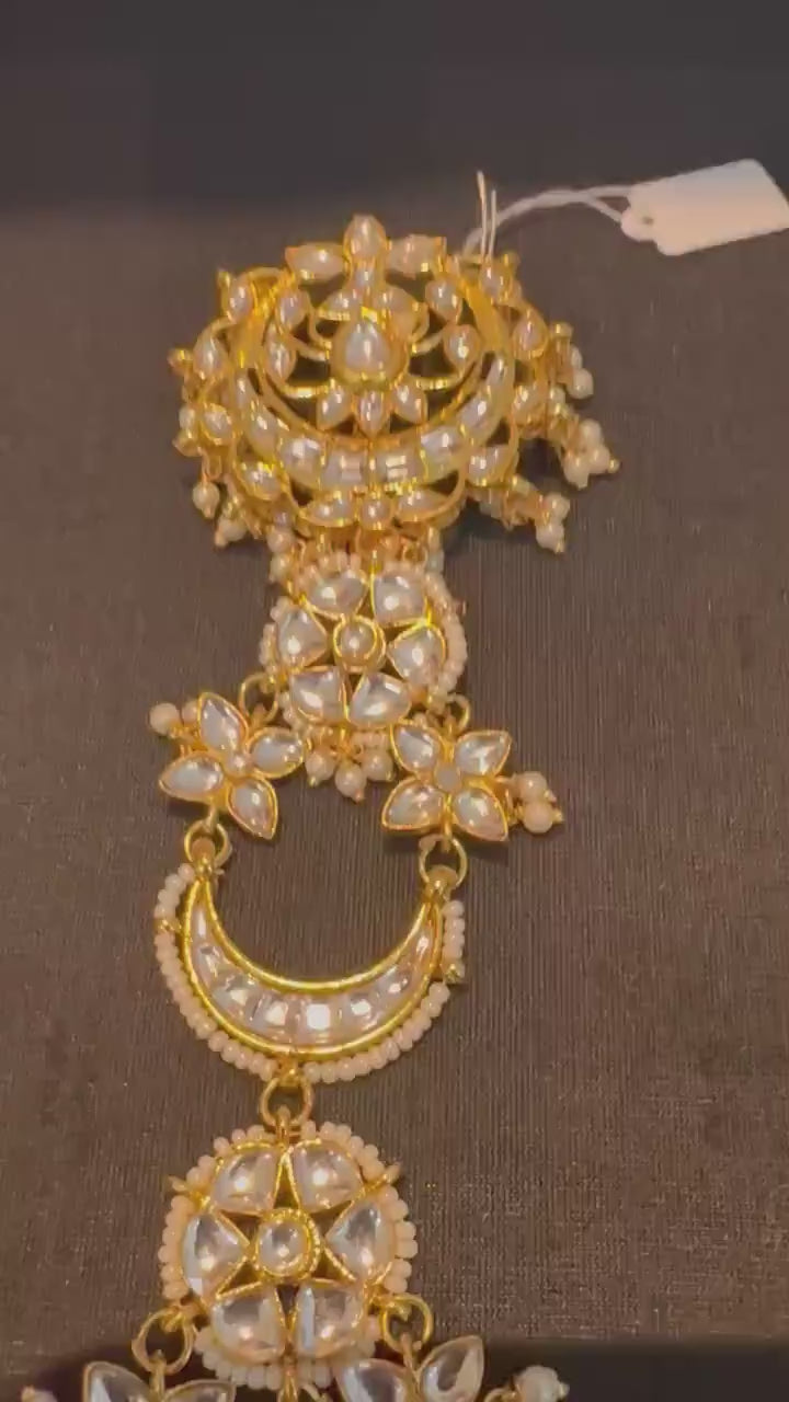 Kundan choti gold polished