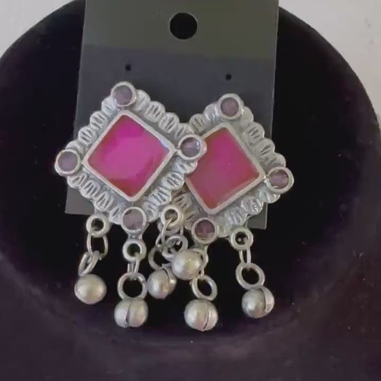 Oxidized necklace set silver german silver