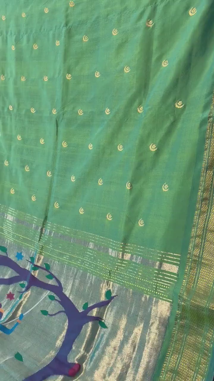 Handloom Pure silk Paithani Saree premium quality with traditional pallu