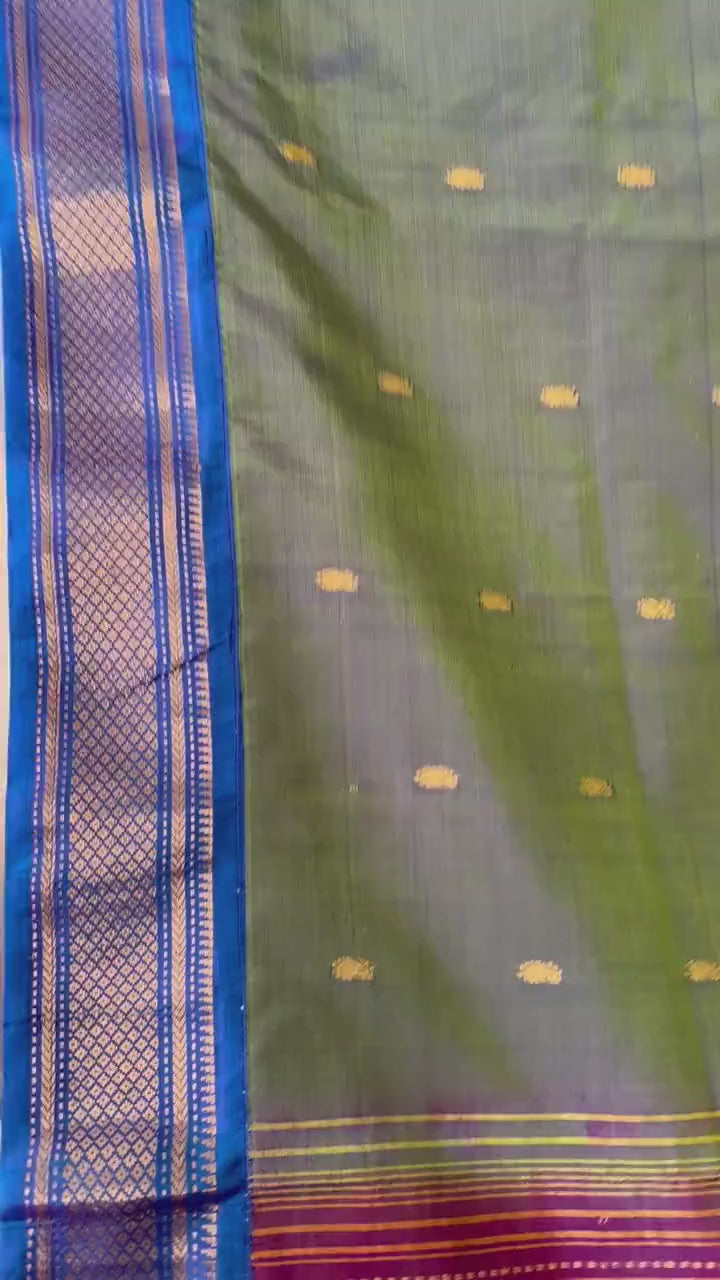Handloom Pure silk Paithani Saree premium quality with traditional pallu