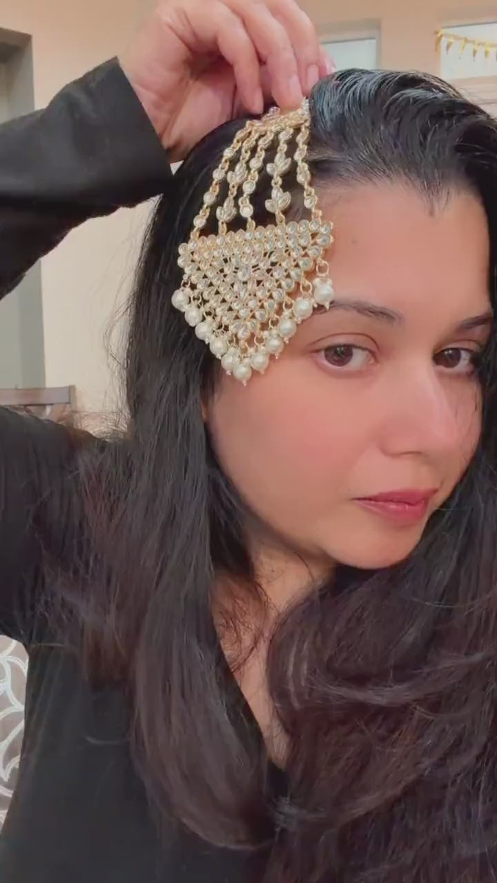 Passa Jhumar Jhoomar head accessory jewelry gold polished